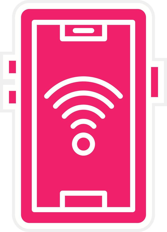 Signal Wifi 4 Bar Vector Icon Style