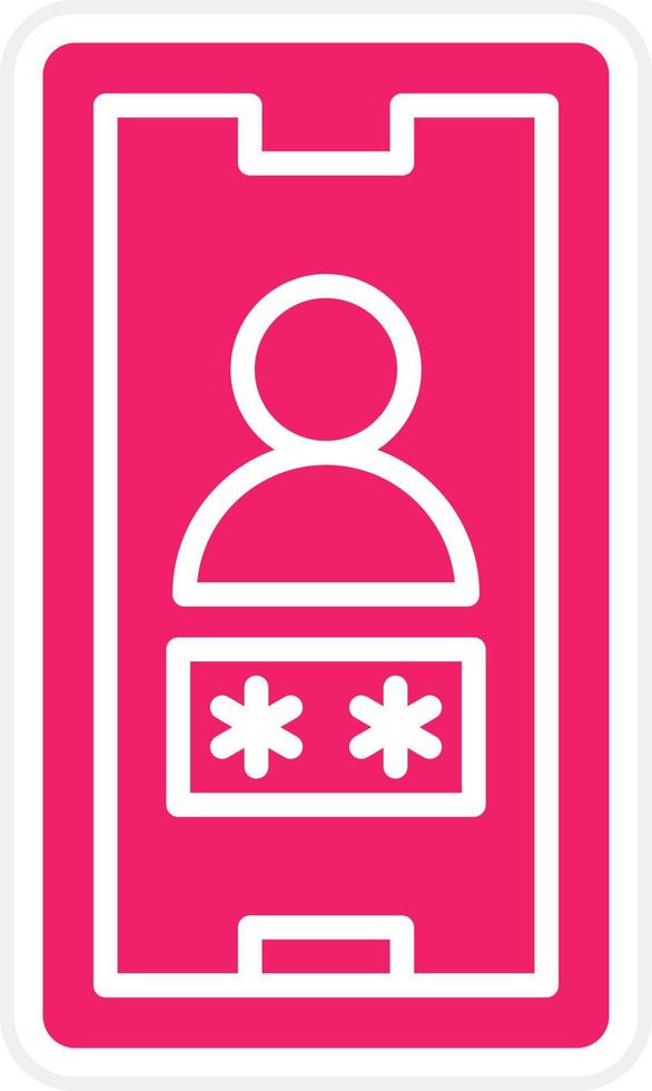 Mobile Password Vector Icon Style