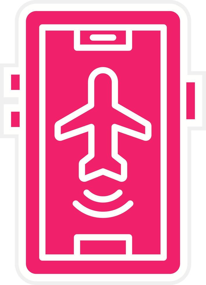 avión modo activo vector icono estilo