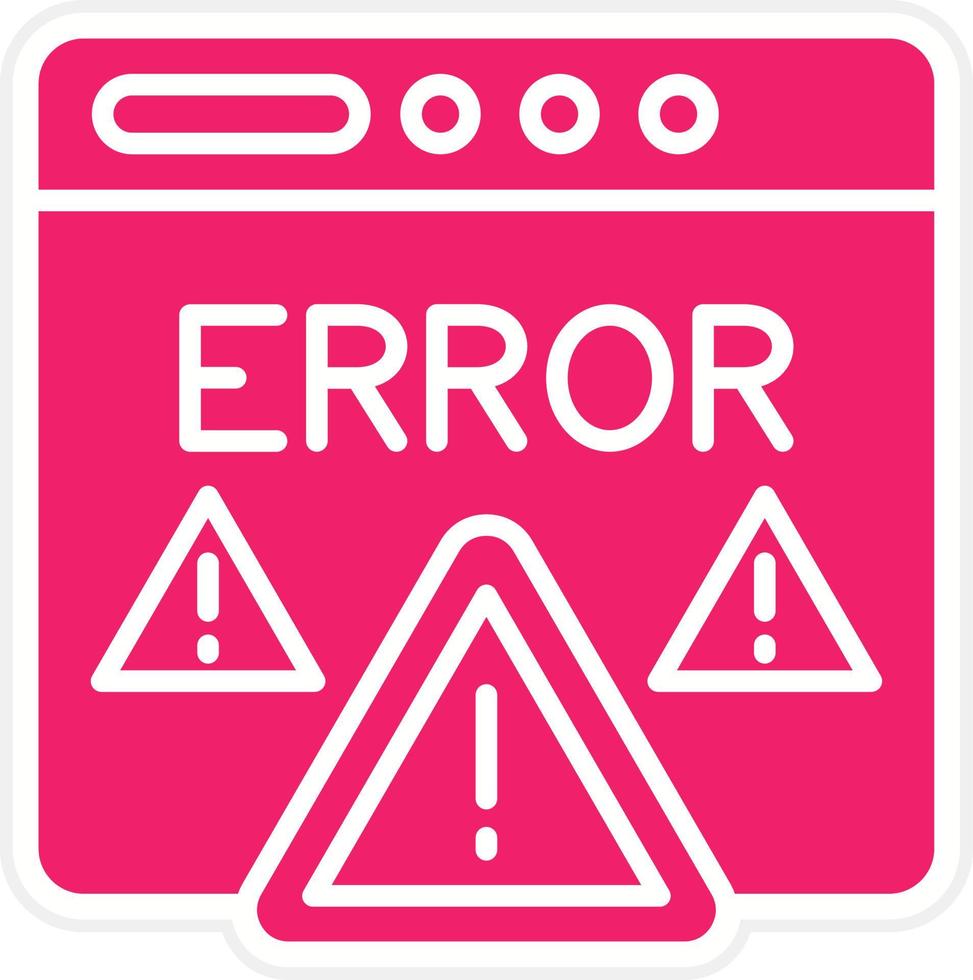 error vector icono estilo