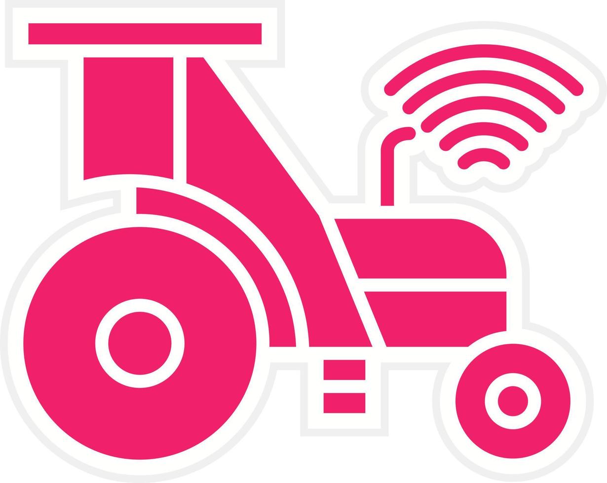 Smart Tractor Vector Icon Style