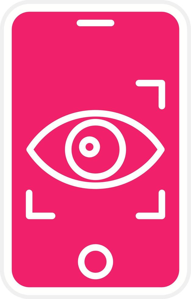 Mobile Retina Scan Vector Icon Style