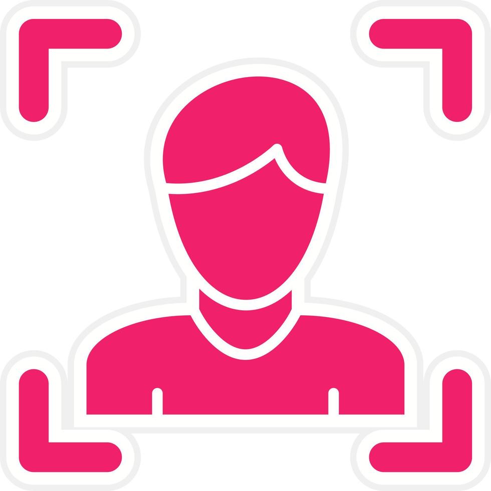 Face Recognition Vector Icon Style