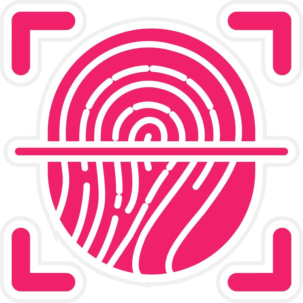 Fingerprint Scanning Vector Icon Style