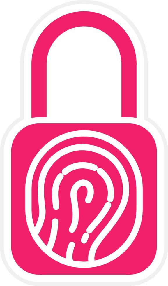Biometric Padlock Vector Icon Style