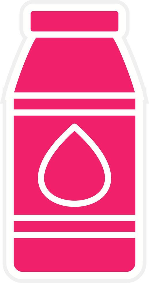 Milk Bottle Vector Icon Style