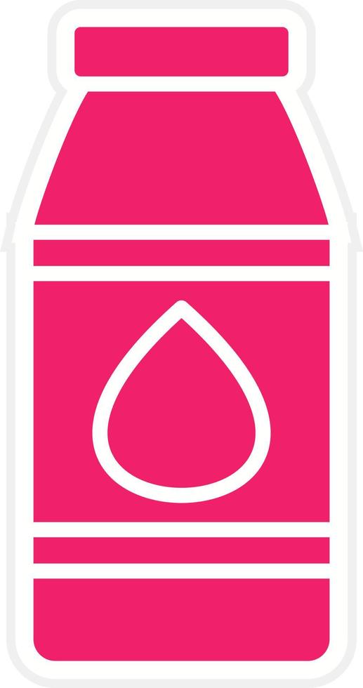 Milk Bottle Vector Icon Style