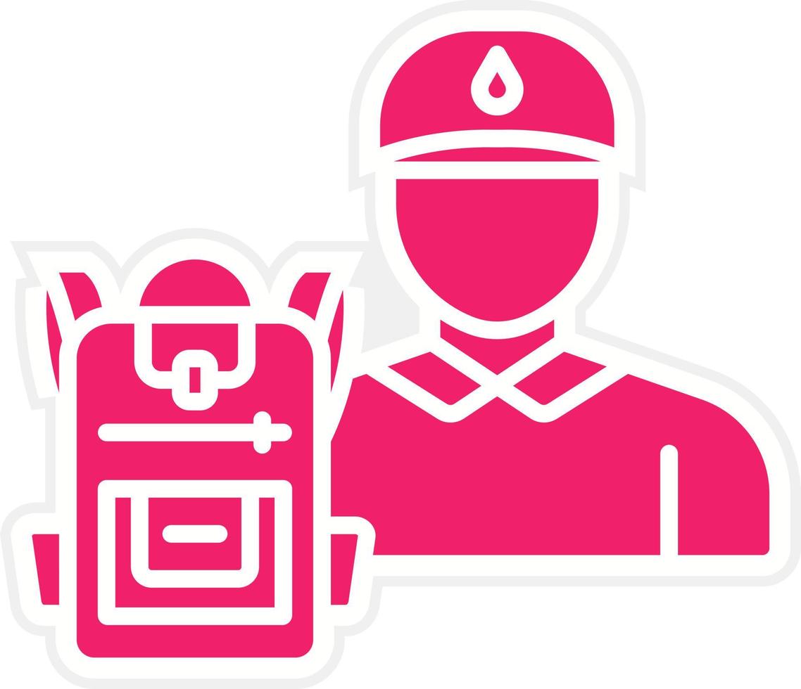 Backpacker Vector Icon Style