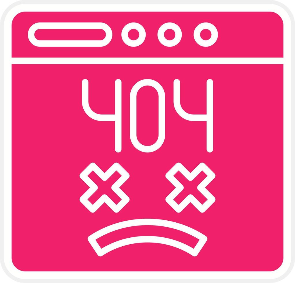Page Not Found Vector Icon Style