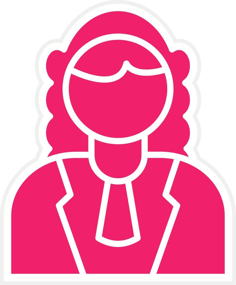 Judge Male Vector Icon Style