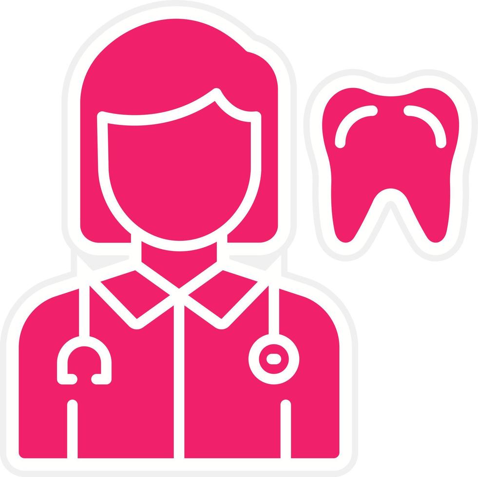 Dentist Female Vector Icon Style