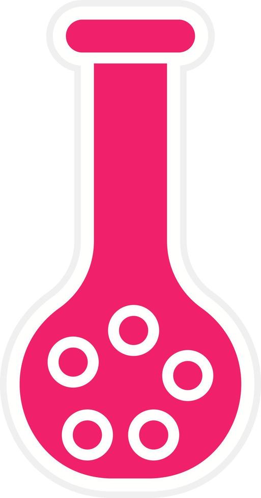 Volumetric Flask Vector Icon Style