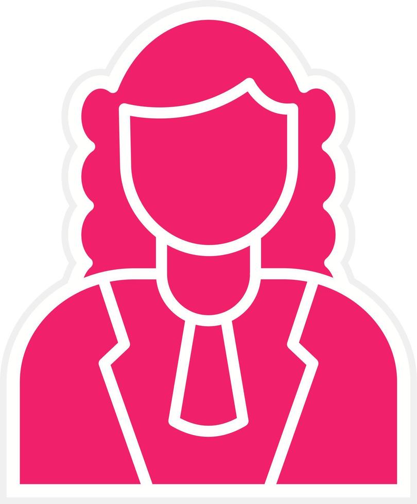 Judge Female Vector Icon Style