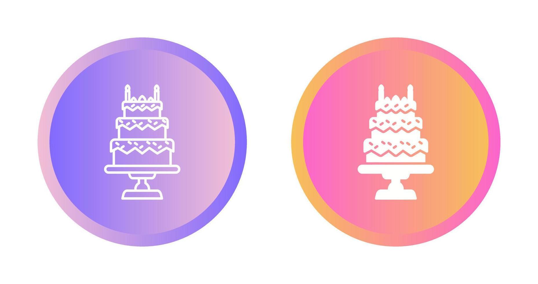 icono de vector de pastel de cumpleaños