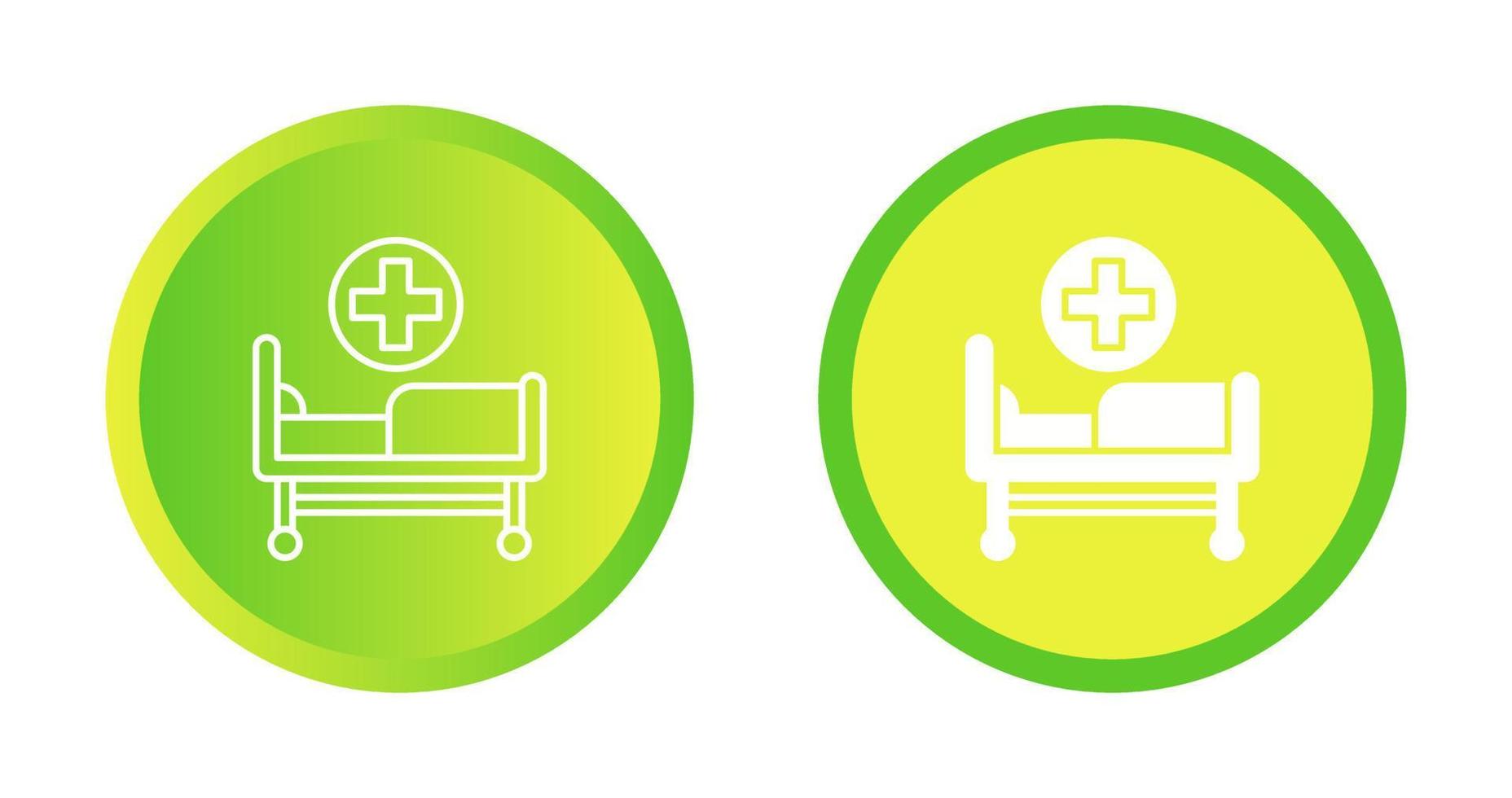 icono de vector de cama de hospital