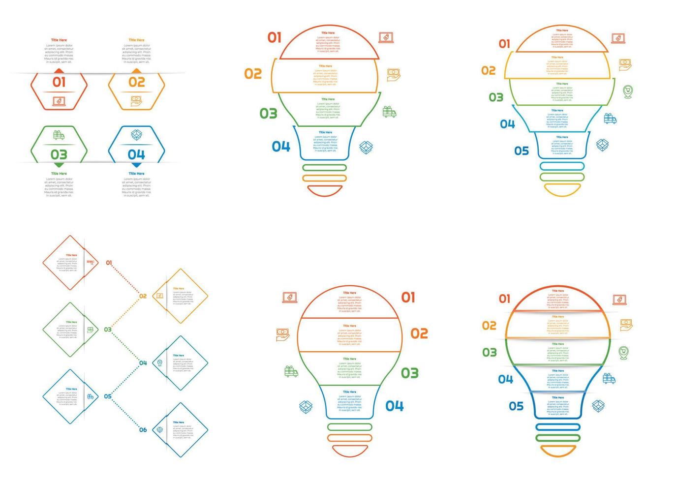 infografía haz conjunto con 4, 5, 6 6 pasos, opciones o procesos para flujo de trabajo disposición, diagrama, anual informe, presentación y web diseño. vector