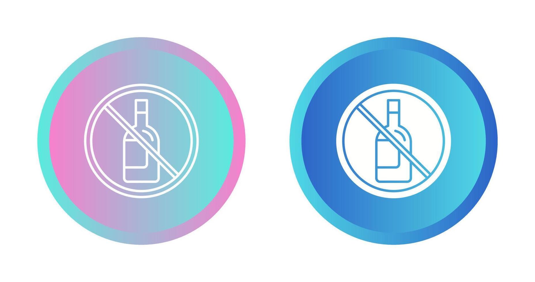 No Alcohol Vector Icon