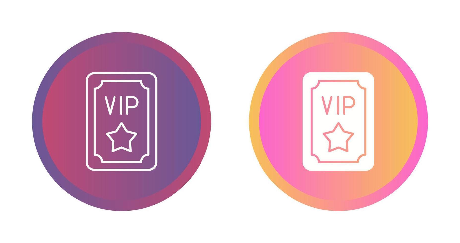 Vip Pass Vector Icon