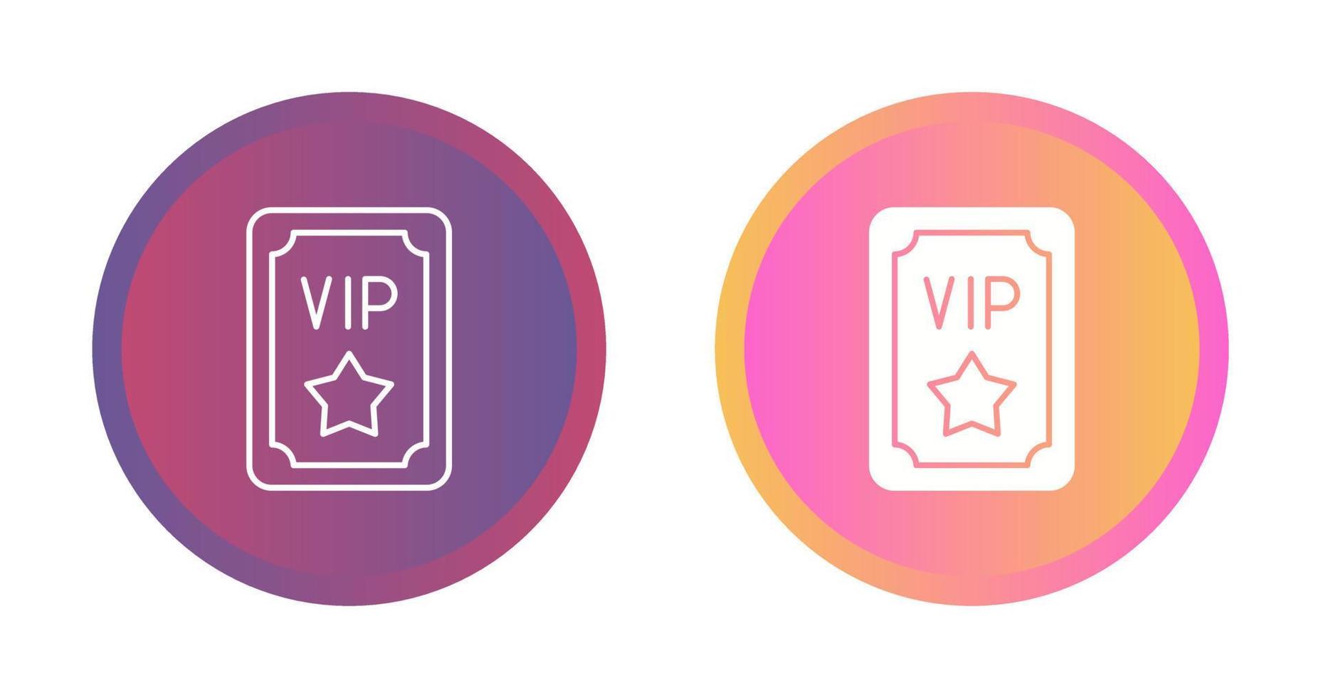 icono de vector de pase vip