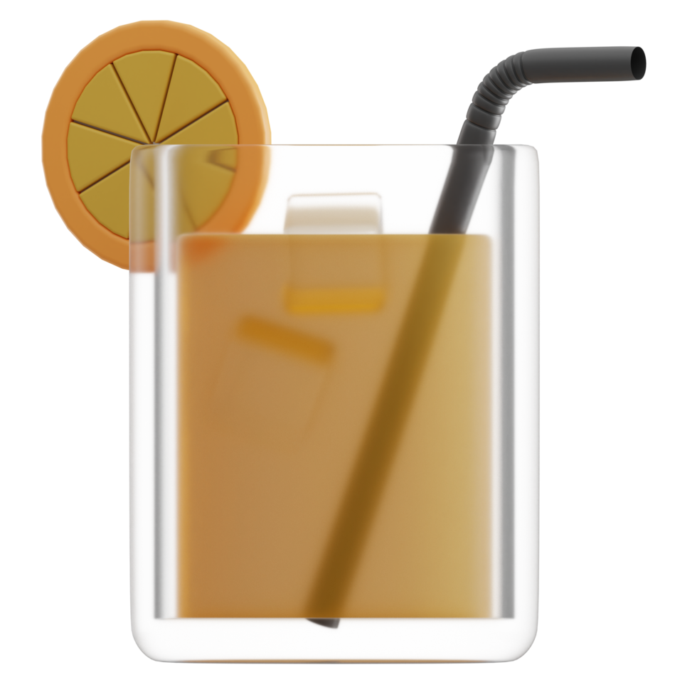 citronsaft vår 3d illustration png