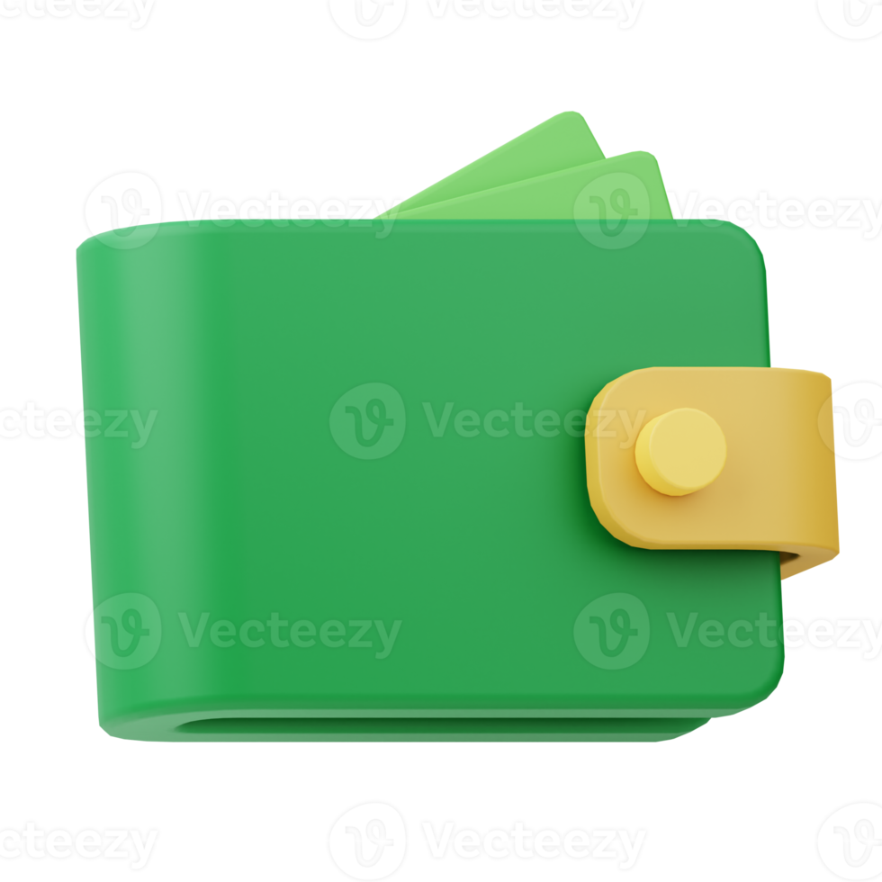 Icon wallet 3D Illustration png