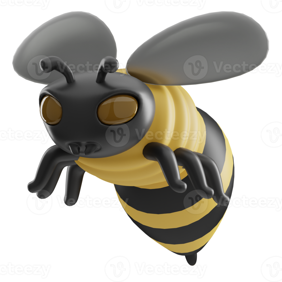 abeja primavera 3d ilustración png