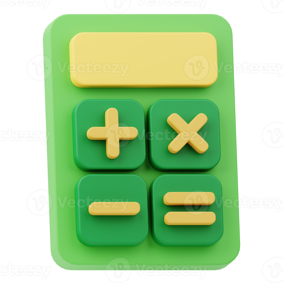 Icon Calculator 3D Illustration png