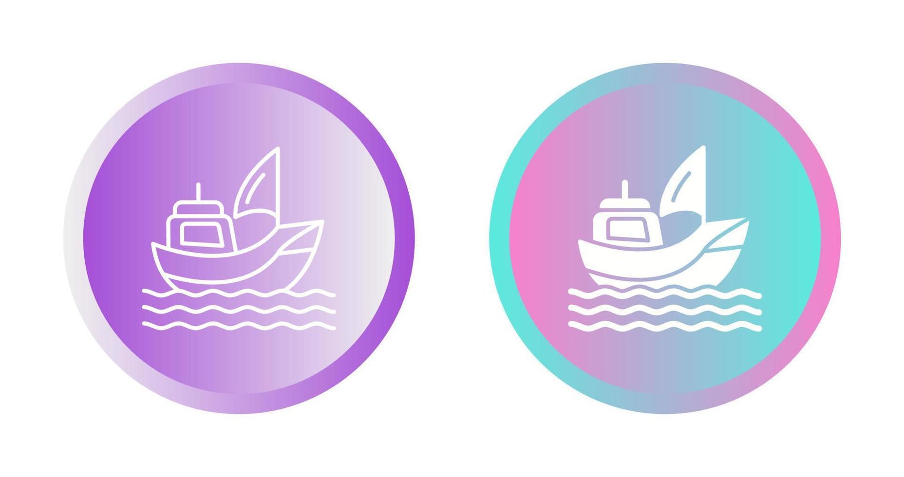 icono de vector de barco