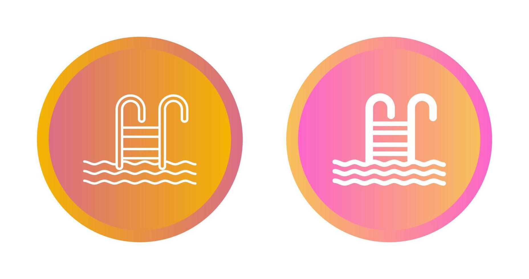 Water Stairs Vector Icon