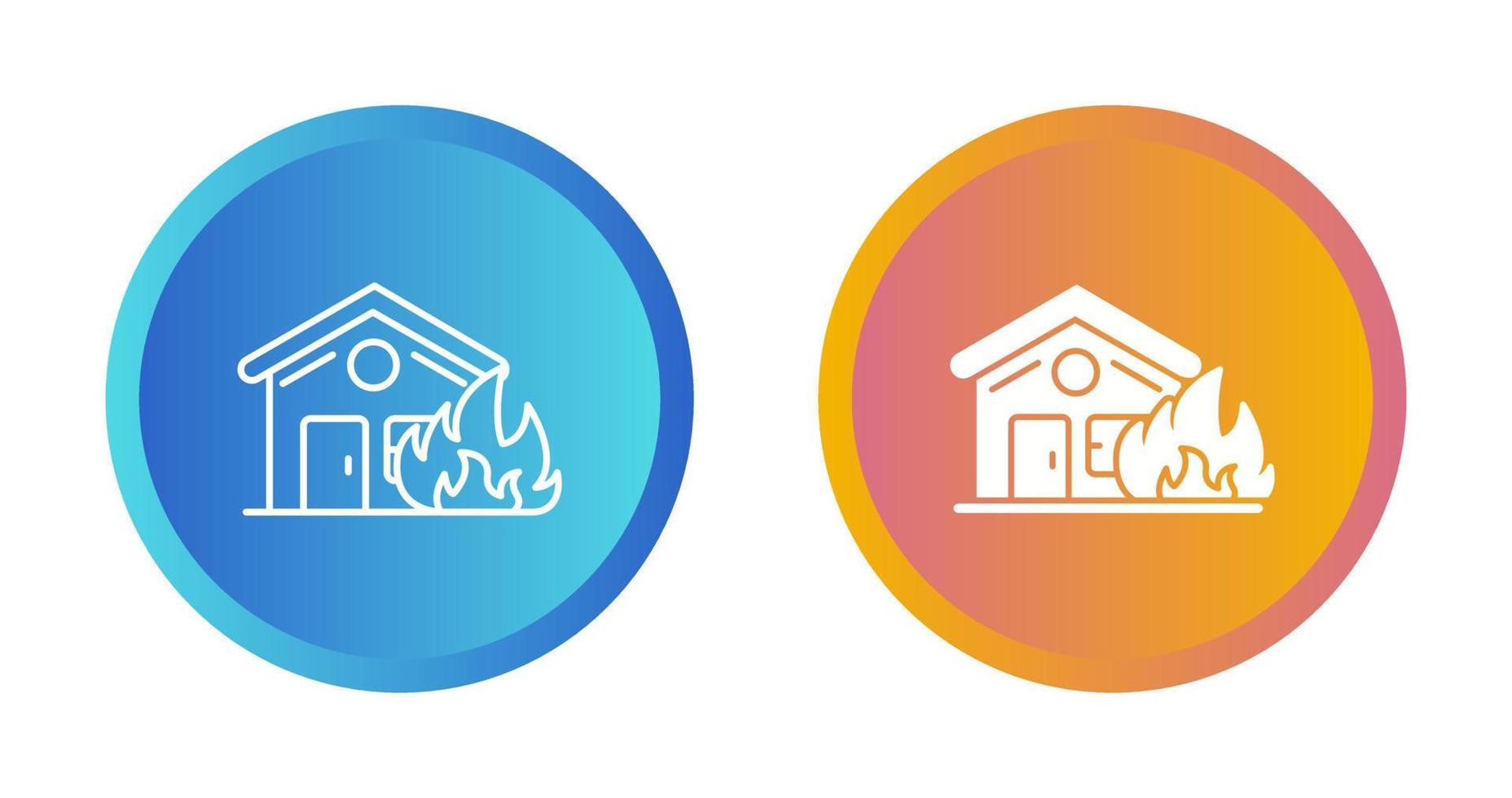 House On Fire Vector Icon