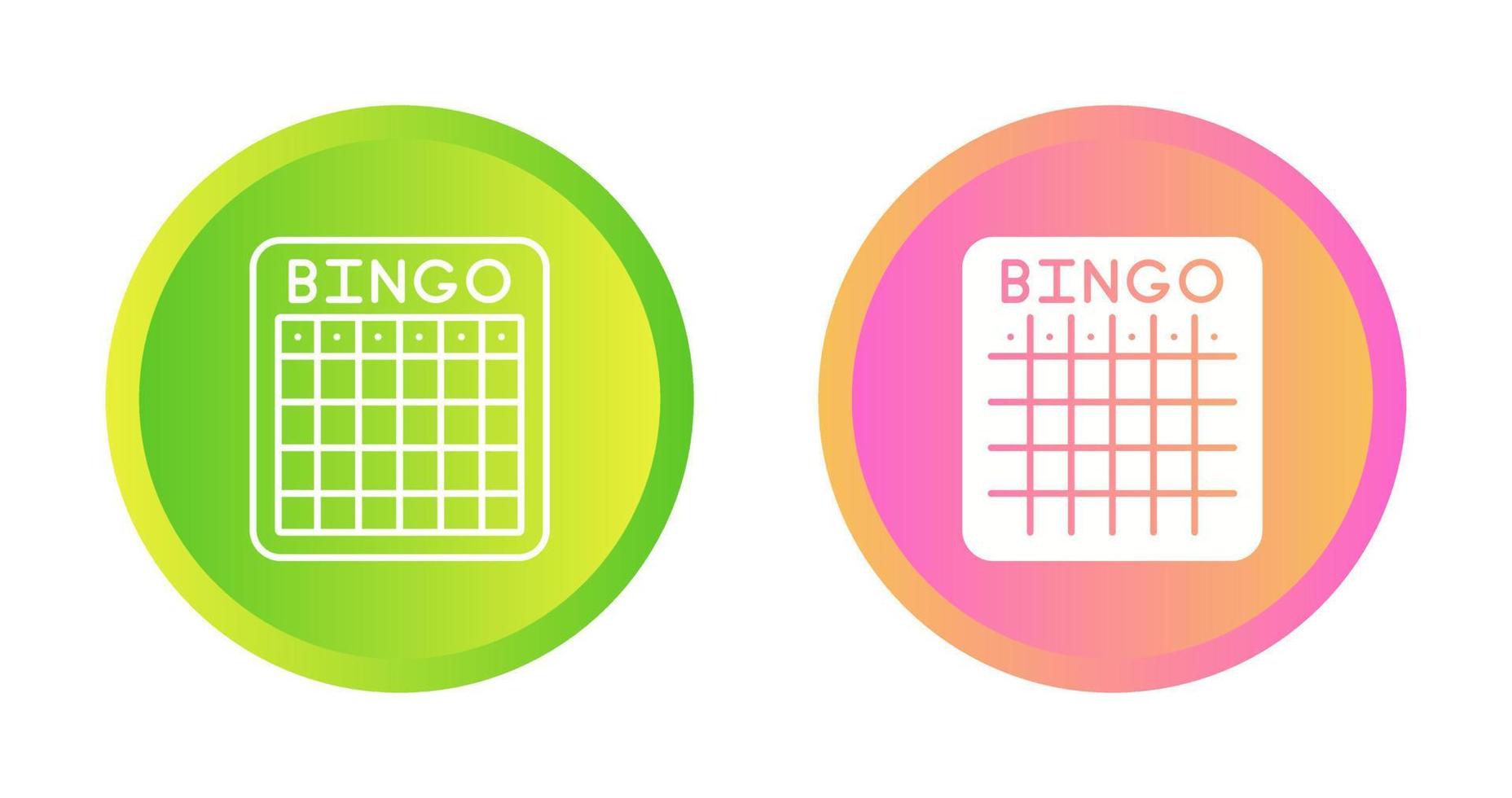 icono de vector de bingo