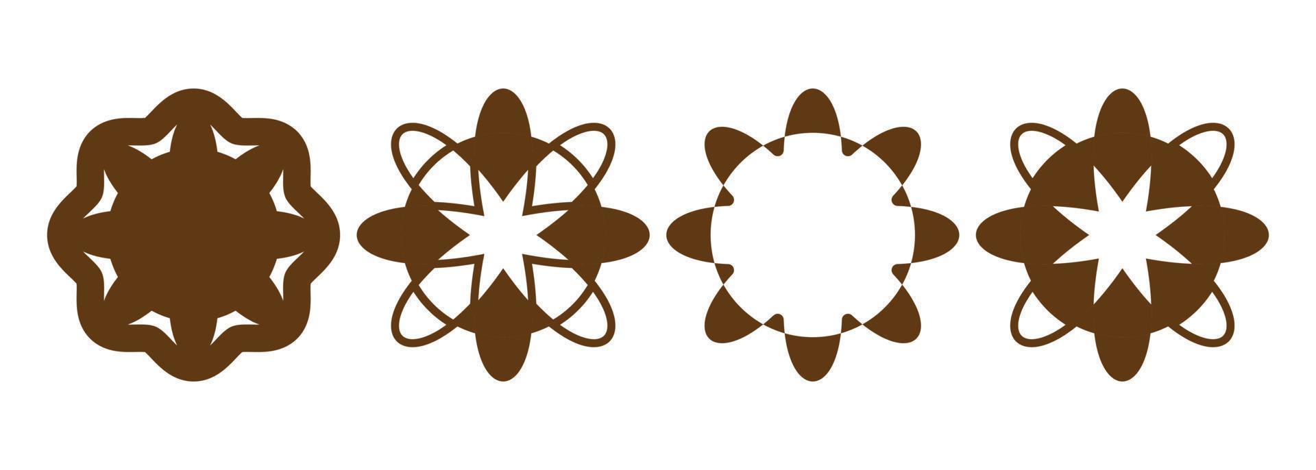 Floral icons that convey the beauty of nature. The set features geometric shapes, each intricately designed to bring your design projects to life. Vector illustration.