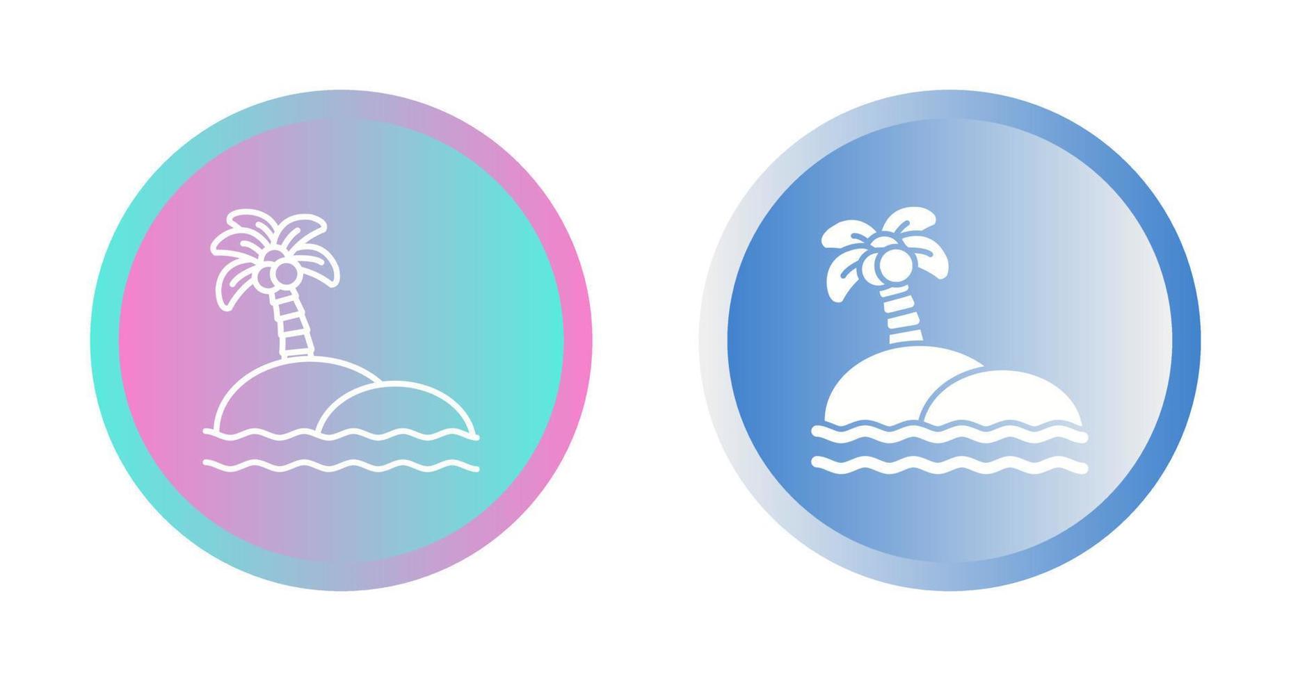 icono de vector de isla