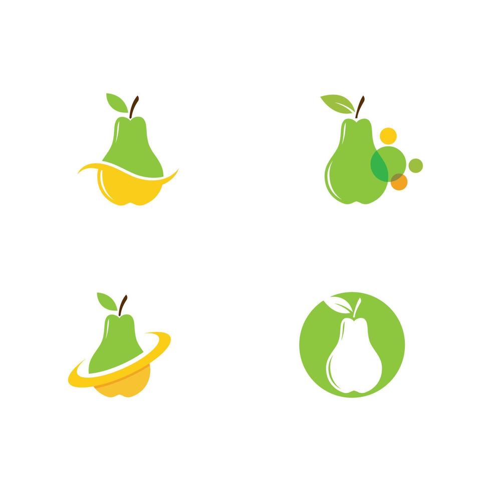 fresh Pear Fruit Food Vector Illustration