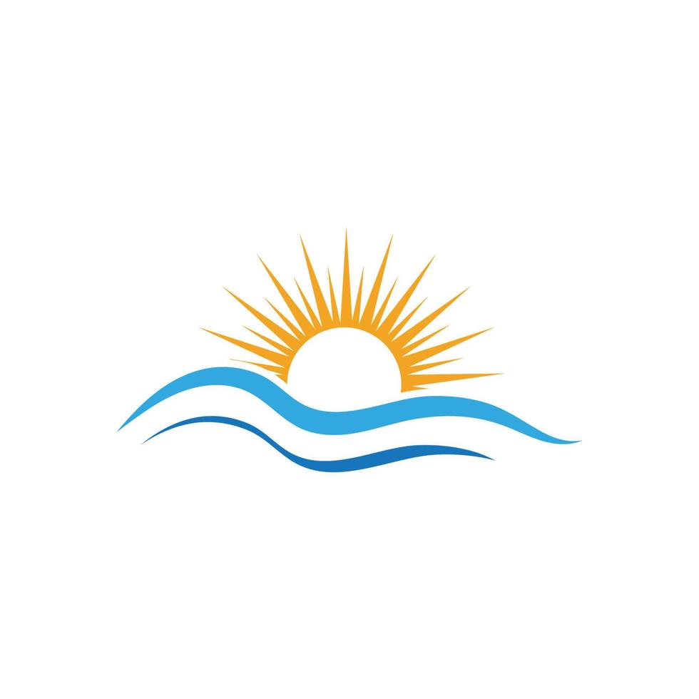 Water wave icon vector