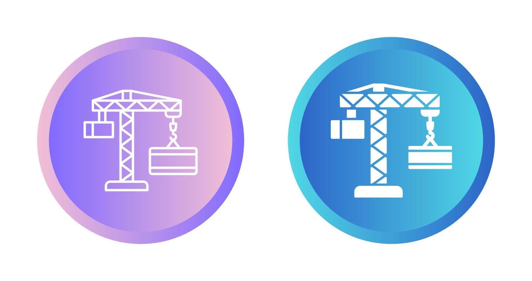 Crane Lifting Vector Icon