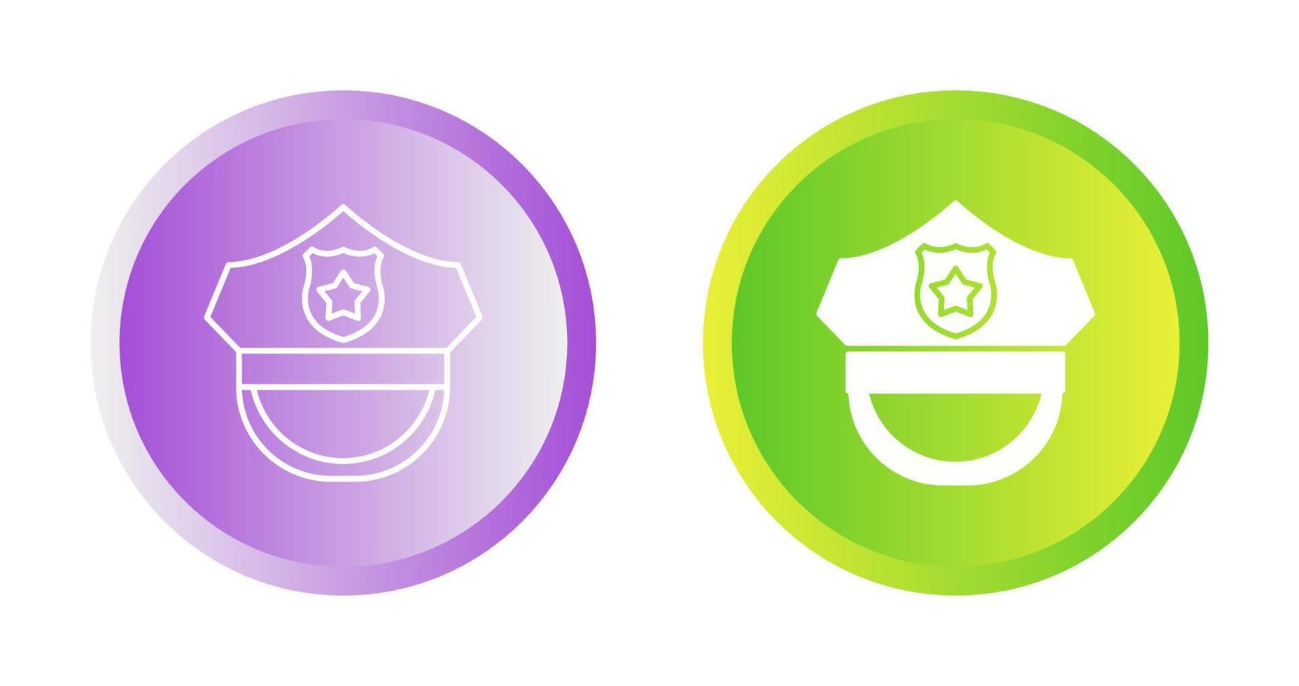 icono de vector de sombrero de policía