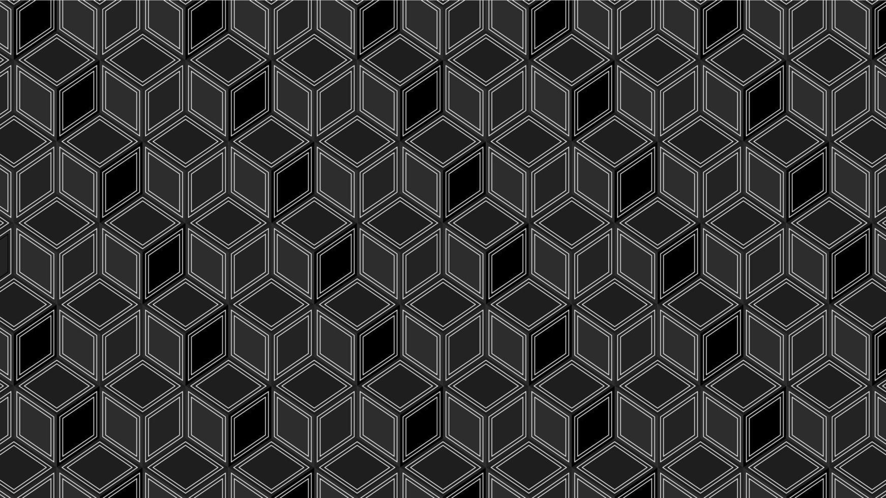 black background hexagon seamless pattern vector