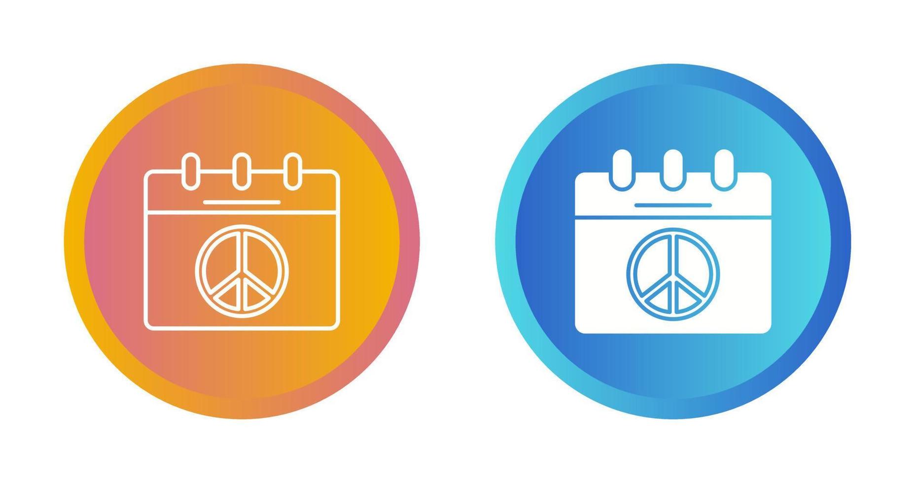 Peace Calendar Vector Icon