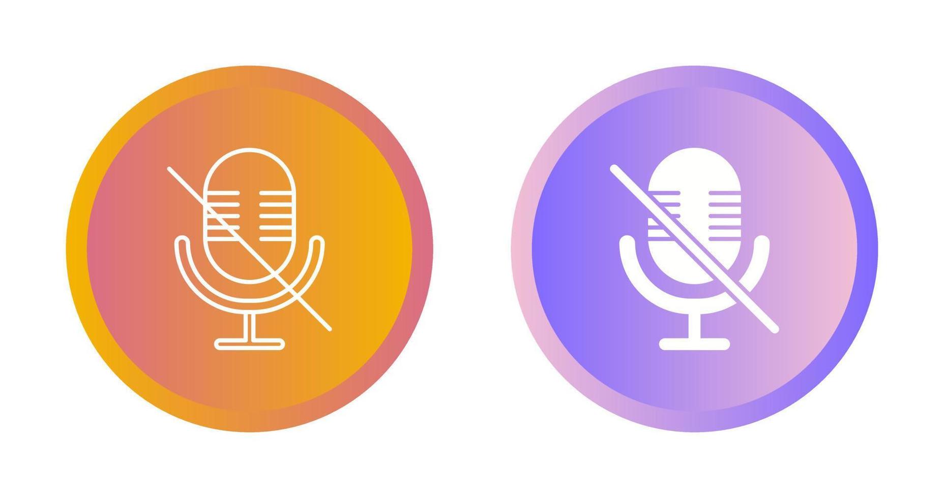 Microphone Mute Vector Icon