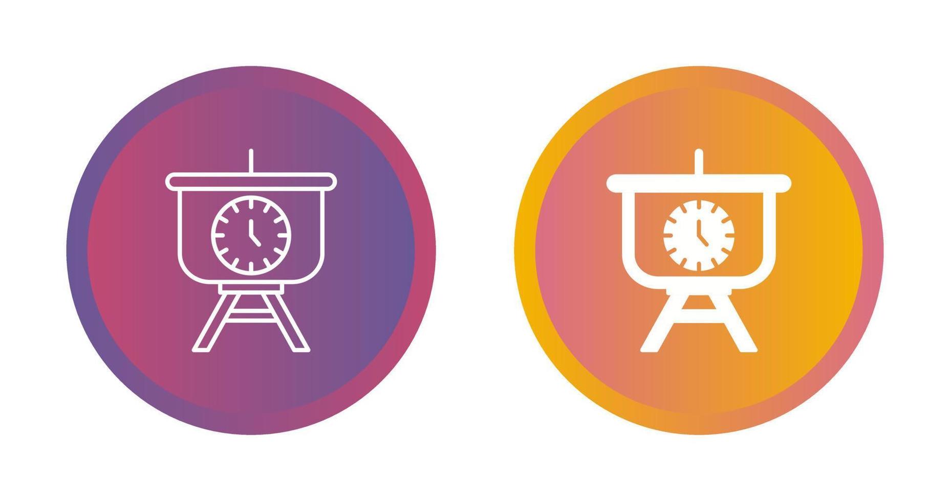 Time Manage Presentation Vector Icon