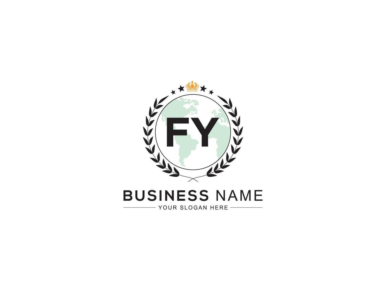 Monogram Fy Logo Letter, Minimal Unique FY Logo Icon Vector Stock