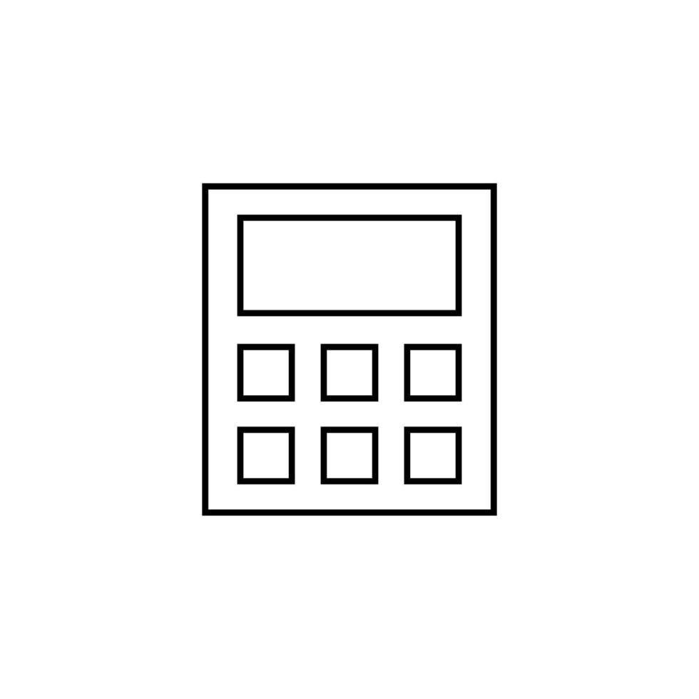 Simple Device for Calculating Isolated Line Icon. It can be used for websites, stores, banners, fliers. vector