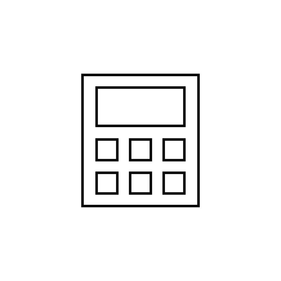 Simple Device for Calculating Isolated Line Icon. It can be used for websites, stores, banners, fliers. vector