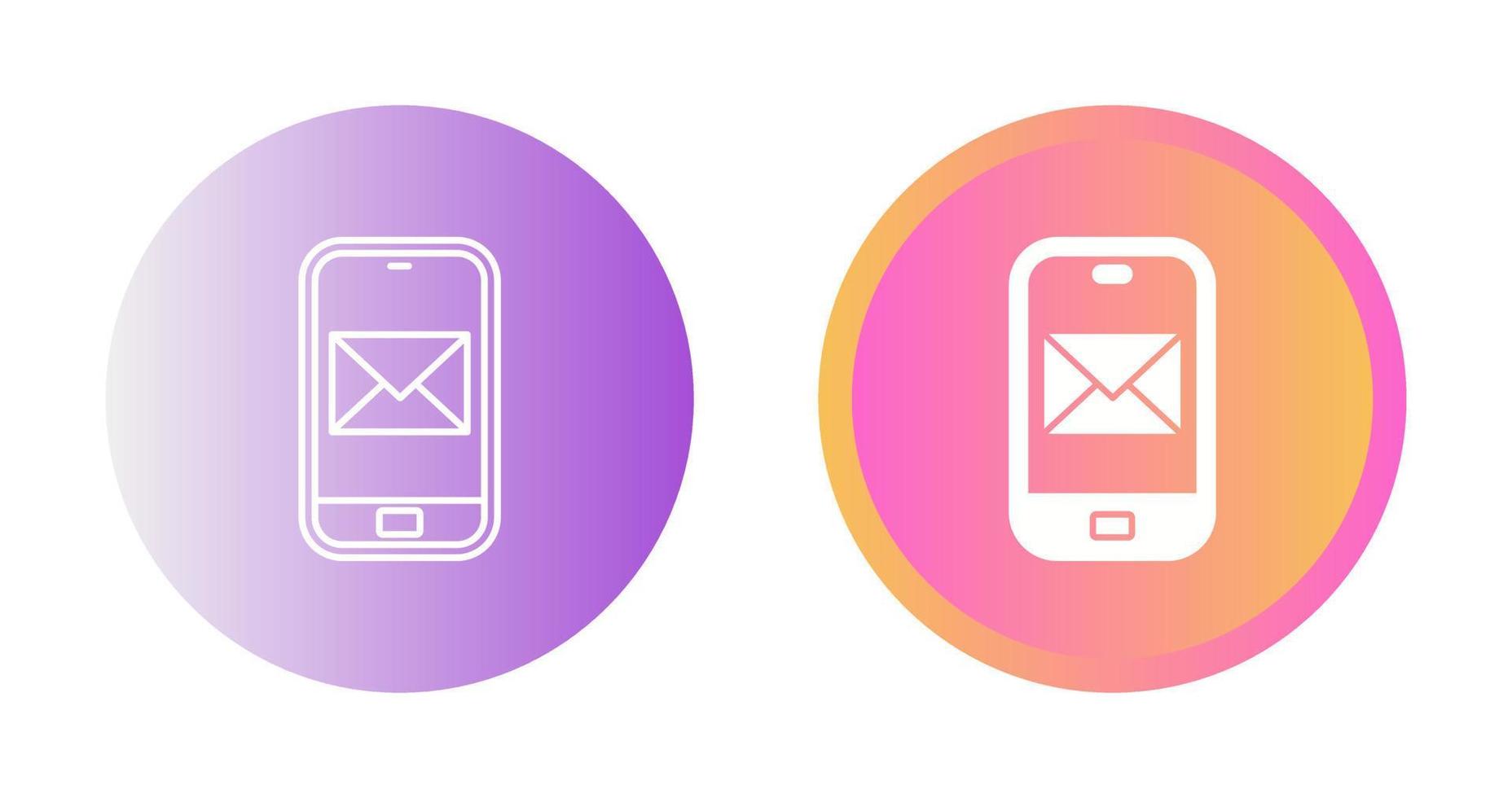 Smartphone mail Vector Icon