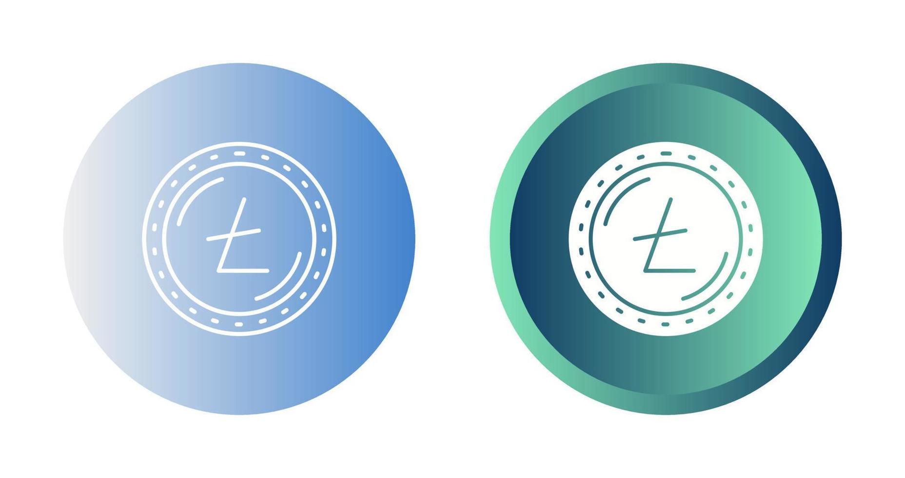 icono de vector de moneda litecoin