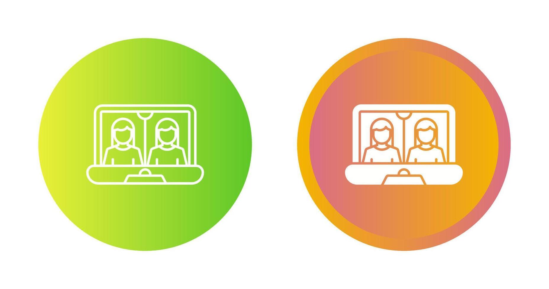 Online Meeting Vector Icon