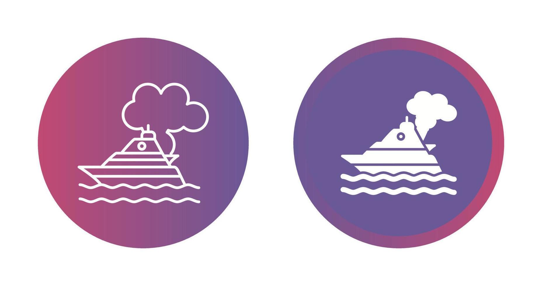 icono de vector de contaminación de barco