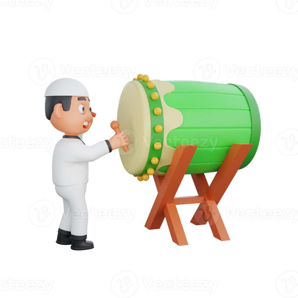 3D Character Design of a Muslim Man png