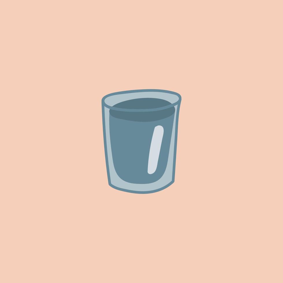 Glass of water isolated vector illustration